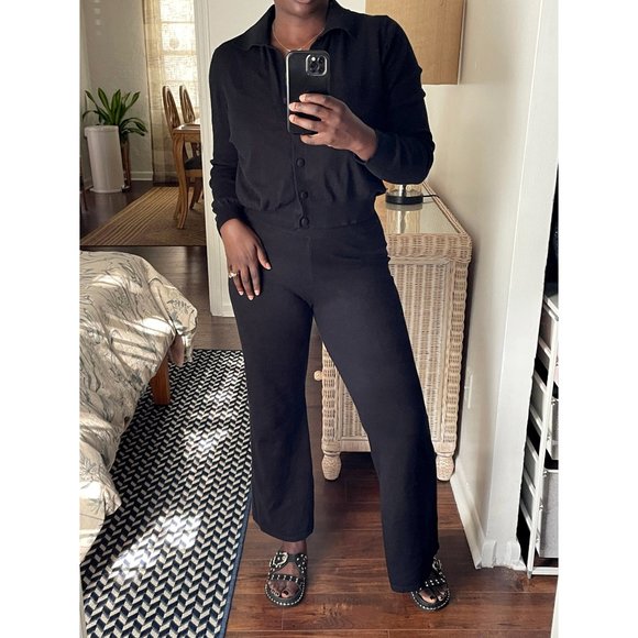 Knit Polo Cardigan and Pant Matching Coord Set | Crescent - Picture 5 of 5